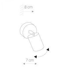 Nowodvorski Lighting sienas lampa Eye Spot Graphite I 6134 cena un informācija | Sienas lampas | 220.lv