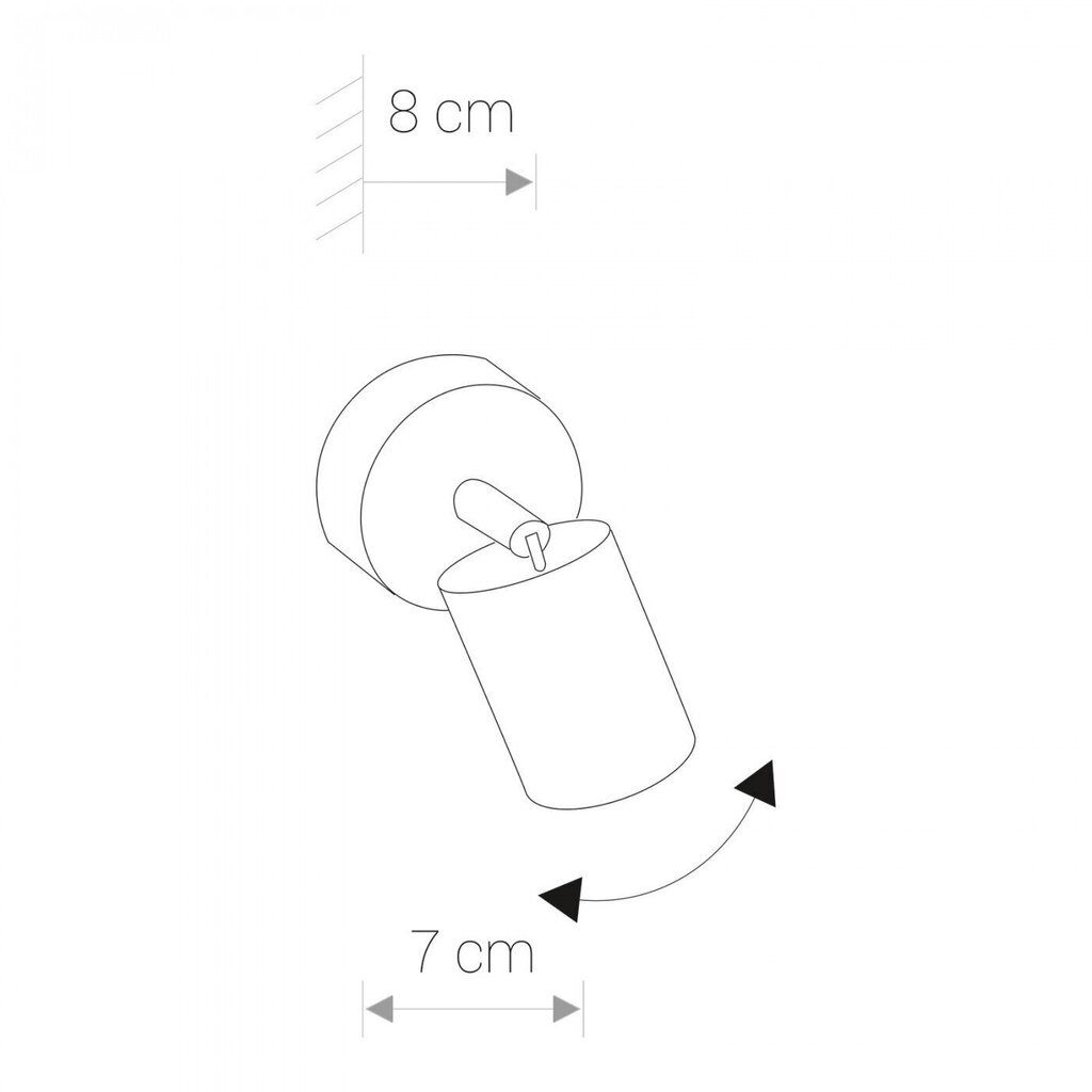 Nowodvorski Lighting sienas lampa Eye Spot Graphite I 6134 цена и информация | Sienas lampas | 220.lv