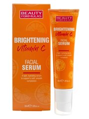 Осветляющая сыворотка для кожи лица Beauty Formulas Vitamin C 30 мл цена и информация | Сыворотки для лица, масла | 220.lv