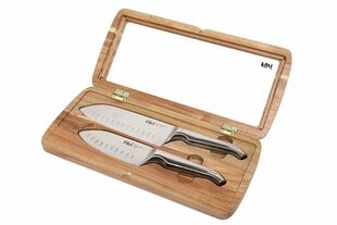 Furi santoku nažu komplekts East/West™ koka kastē, 3 daļas cena un informācija | Naži un to piederumi | 220.lv