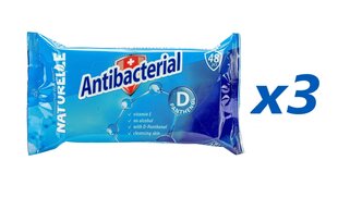 Влажные антибактериальные салфетки NATURELLE, 3 упаковки по 48 штук цена и информация | Первая помощь | 220.lv