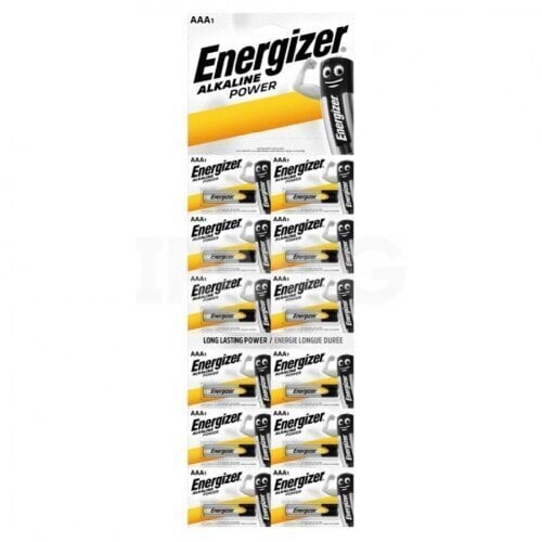 Energizer lr03-12bb Alkaline Power AAA (lr03) baterijas blistera iepakojumā 12gb. cena un informācija | Baterijas | 220.lv