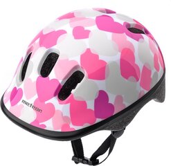 Детский шлем Meteor KS06 Pink Hearts, белый цена и информация | Шлемы | 220.lv