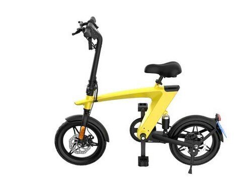 Elektriskais velosipēds HX H1 14", dzeltens cena un informācija | Elektrovelosipēdi | 220.lv