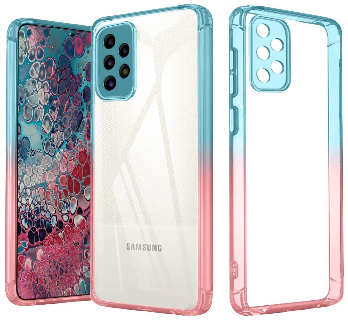 ColorFul Hard Case For Samsung Galaxy A52, zils, rozā цена и информация | Telefonu vāciņi, maciņi | 220.lv