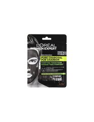 Tekstila sejas maska vīriešiem Men Expert Pure Charcoal Purifying Tissue Mask 32 g цена и информация | Маски для лица, патчи для глаз | 220.lv