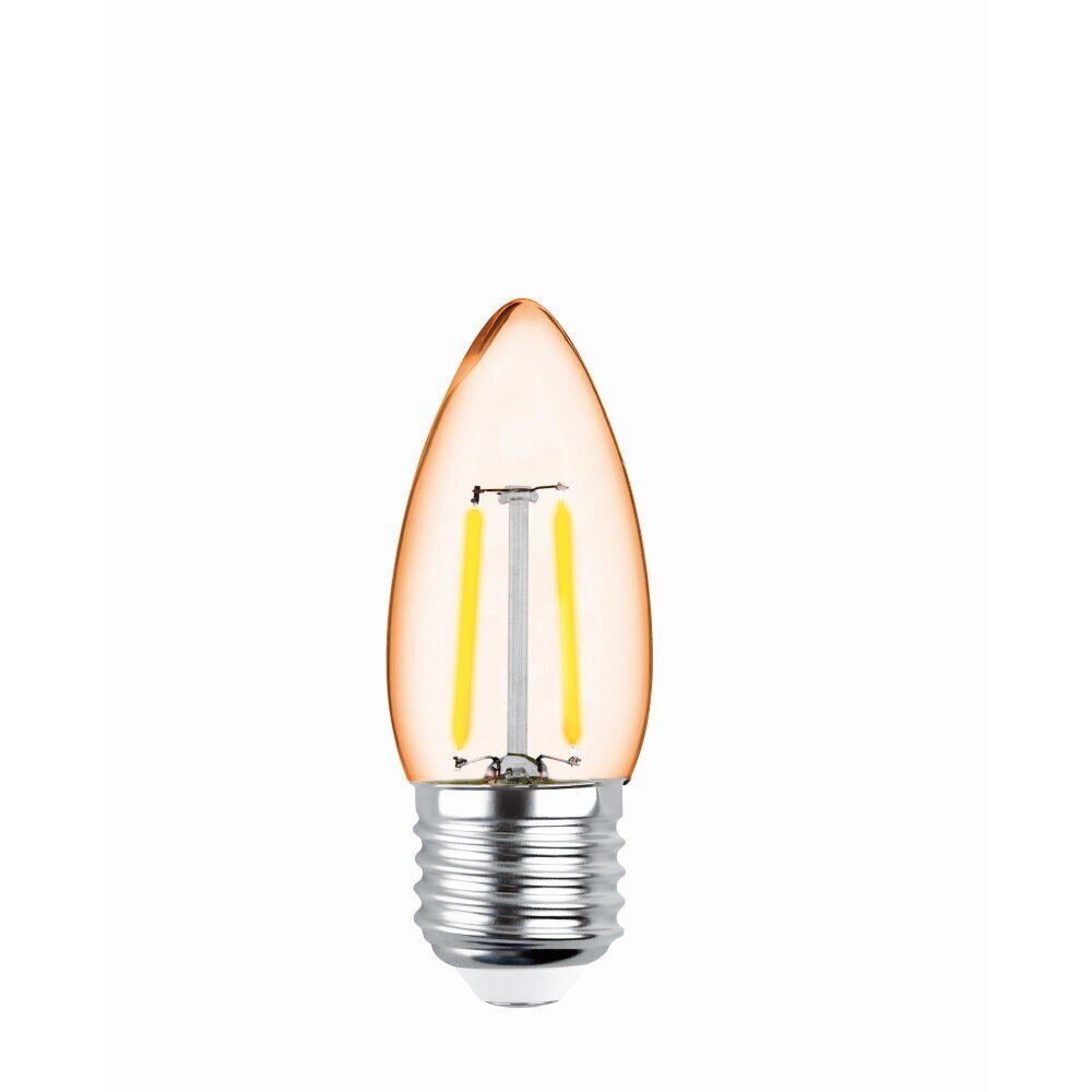 LED Filament spuldze E27 C35 2W 230V 2200K 180lm COG gold. цена и информация | Spuldzes | 220.lv