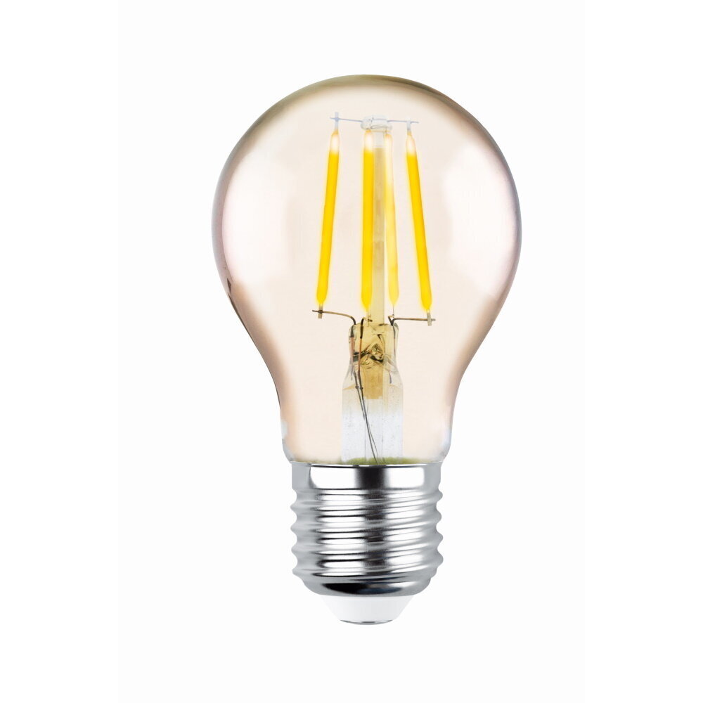 LED Filament spuldze E27 A60 4W 230V 2200K 400lm COG gold. cena un informācija | Spuldzes | 220.lv