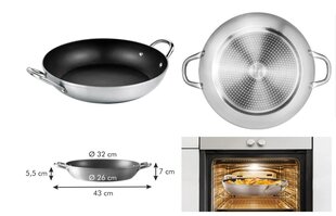 Grandchef panna ,32cm, ar 2 rokturiem, indukcijai цена и информация | Cковородки | 220.lv