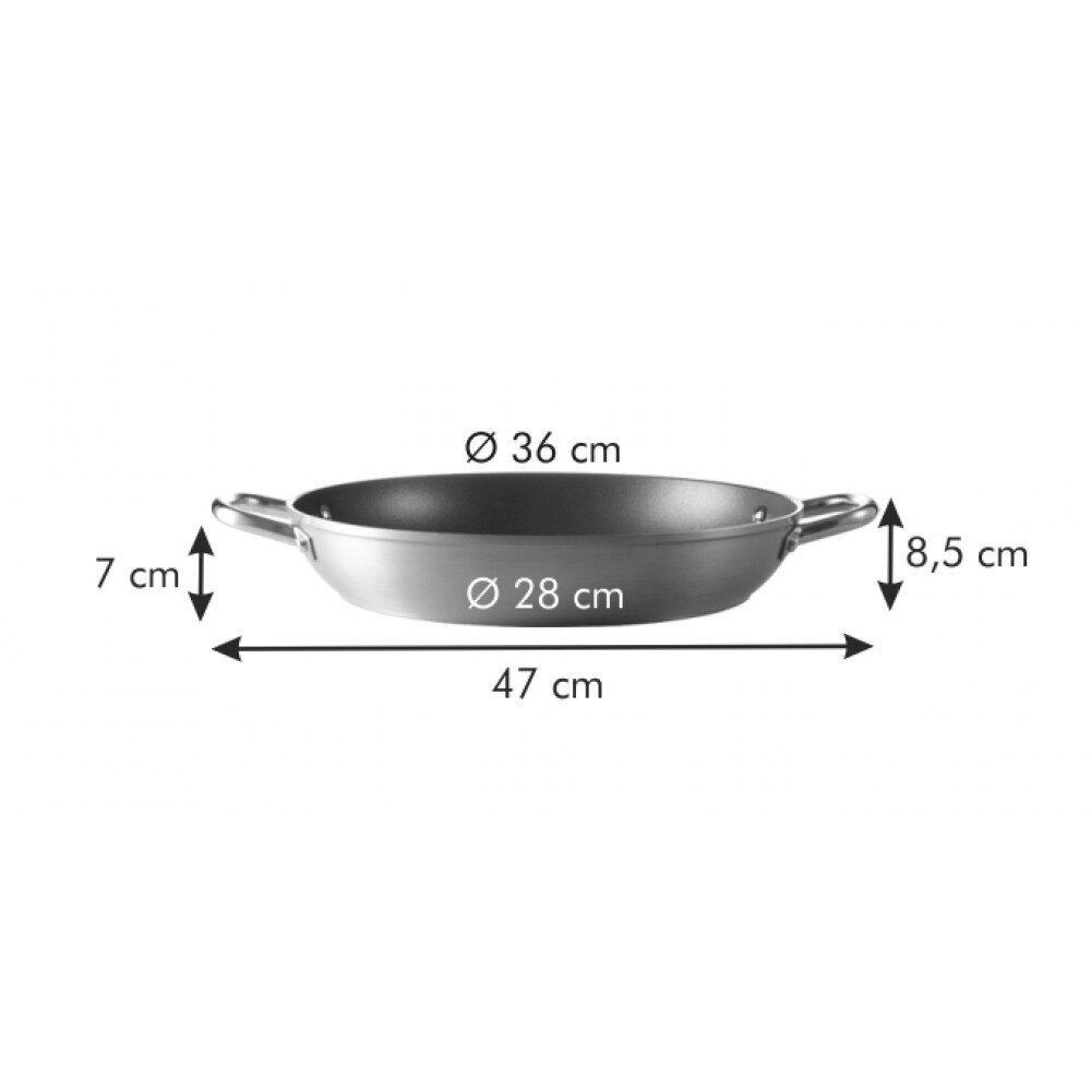 Grandchef panna, 36cm, ar 2 rokturiem, indukcijai цена и информация | Pannas | 220.lv