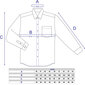 Vīriešu krekls NORDIC lieli izmēri, taisns siluets - Ar garām piedurknēm 4038L-51 cena un informācija | Vīriešu krekli | 220.lv