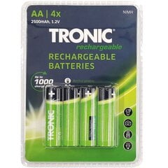 Заряжаемые аккумуляторы Tronic 2500mAh AA, 4 шт. цена и информация | Батарейки | 220.lv
