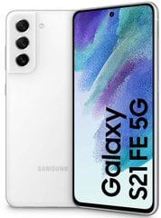 Samsung Galaxy S21 FE 5G 6/128GB SM-G990BZWDEUE White цена и информация | Мобильные телефоны | 220.lv