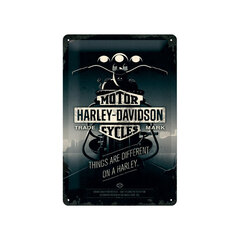 Metāla plāksne 20 x 30 cm, Things are different on a Harley cena un informācija | Interjera priekšmeti | 220.lv
