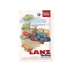 Metāla plāksne 20 x 30 cm, Lanz Diesel-Schlepper cena un informācija | Interjera priekšmeti | 220.lv