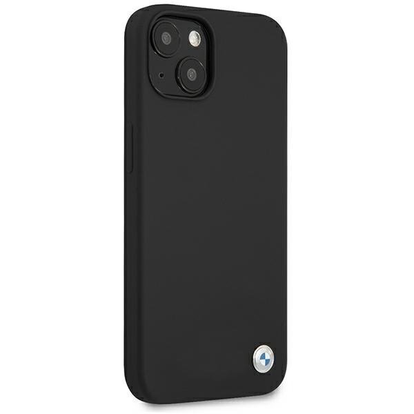 Case BMW BMHCP13MSILBK iPhone 13 6.1 "black / black hardcase Silicone Signature cena un informācija | Telefonu vāciņi, maciņi | 220.lv