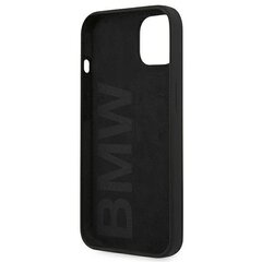 Case BMW BMHCP13MSILBK iPhone 13 6.1 "black / black hardcase Silicone Signature cena un informācija | Telefonu vāciņi, maciņi | 220.lv