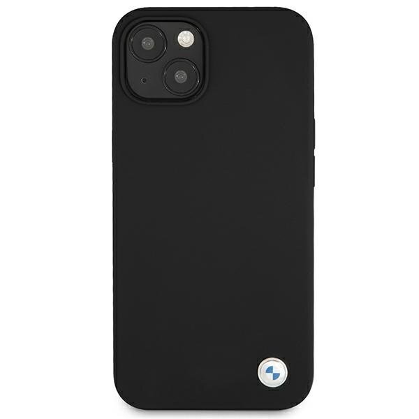 Case BMW BMHCP13MSILBK iPhone 13 6.1 "black / black hardcase Silicone Signature cena un informācija | Telefonu vāciņi, maciņi | 220.lv