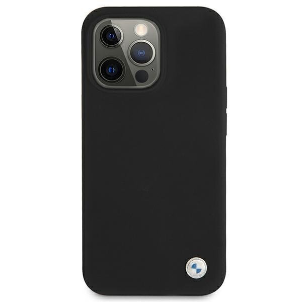 Case BMW BMHCP13XSILBK iPhone 13 Pro Max 6.7 "black / black hardcase Silicone Signature цена и информация | Telefonu vāciņi, maciņi | 220.lv