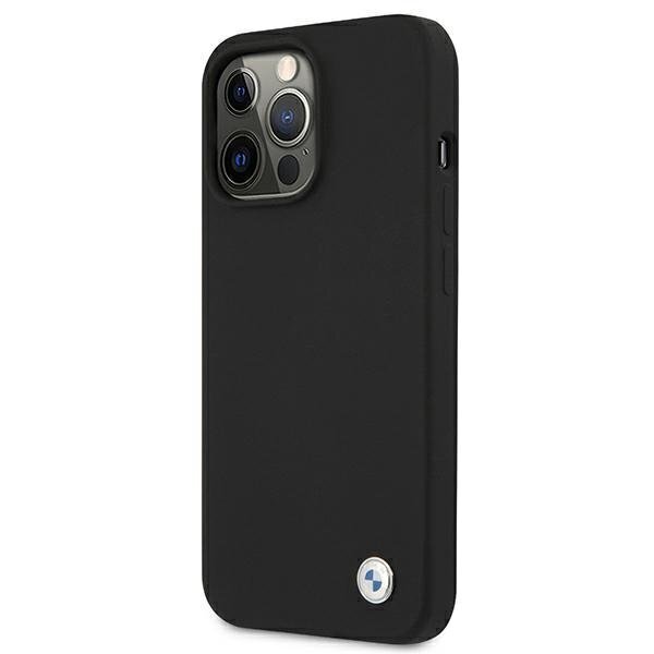 Case BMW BMHCP13XSILBK iPhone 13 Pro Max 6.7 "black / black hardcase Silicone Signature cena un informācija | Telefonu vāciņi, maciņi | 220.lv