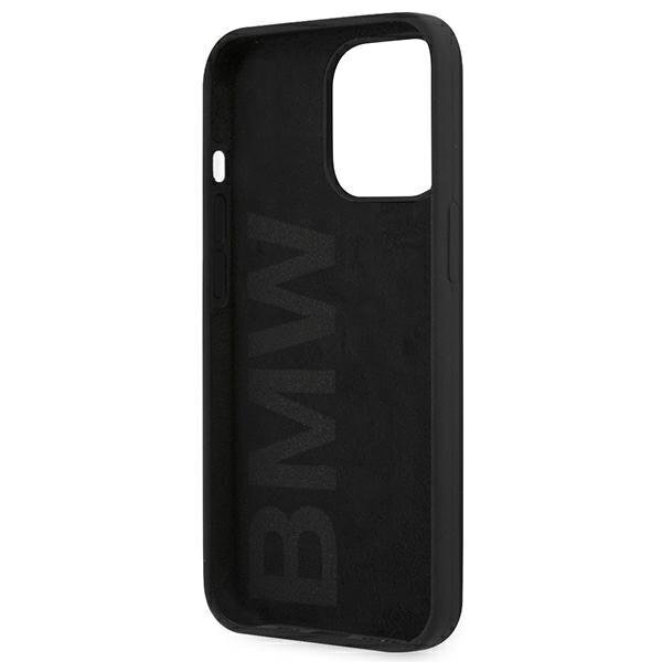 Case BMW BMHCP13XSILBK iPhone 13 Pro Max 6.7 "black / black hardcase Silicone Signature цена и информация | Telefonu vāciņi, maciņi | 220.lv