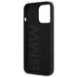 Case BMW BMHCP13XSILBK iPhone 13 Pro Max 6.7 "black / black hardcase Silicone Signature cena un informācija | Telefonu vāciņi, maciņi | 220.lv