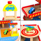 Ecotoys koka rotaļu garāža, 3-stāvu ar mašīnītēm цена и информация | Rotaļlietas zēniem | 220.lv