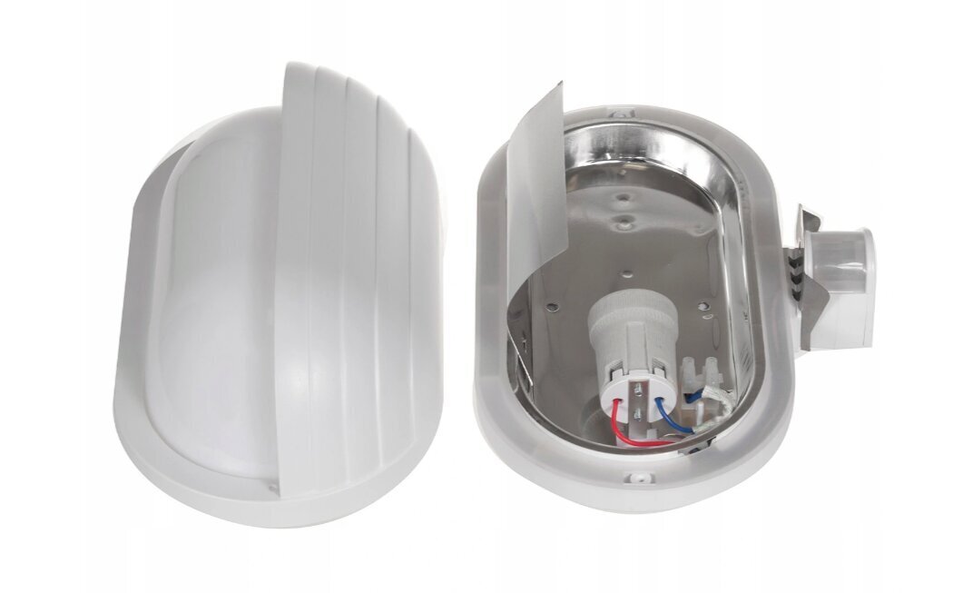 Maclean sienas gaismeklis, ar PIR sensoru, E27 maks. 60 W, 180 ° IP44 .Balts цена и информация | Āra apgaismojums | 220.lv