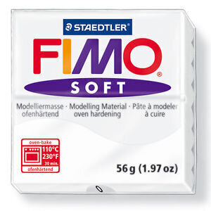 Modelīns Fimo Soft White, 56 g, balts cena un informācija | Modelēšanas un zīmēšanas piederumi | 220.lv