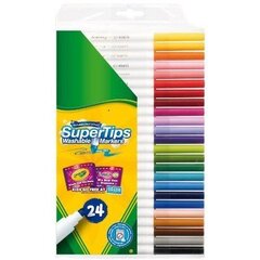 Flomāsteri Crayola Super Tips, 24 gab. цена и информация | Принадлежности для рисования, лепки | 220.lv