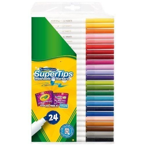 Flomāsteri Crayola Super Tips, 24 gab. цена и информация | Modelēšanas un zīmēšanas piederumi | 220.lv