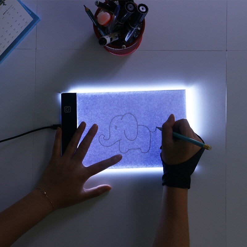 LED gaismas tāfele zīmēšanai A4 formātā cena un informācija | Attīstošās rotaļlietas | 220.lv