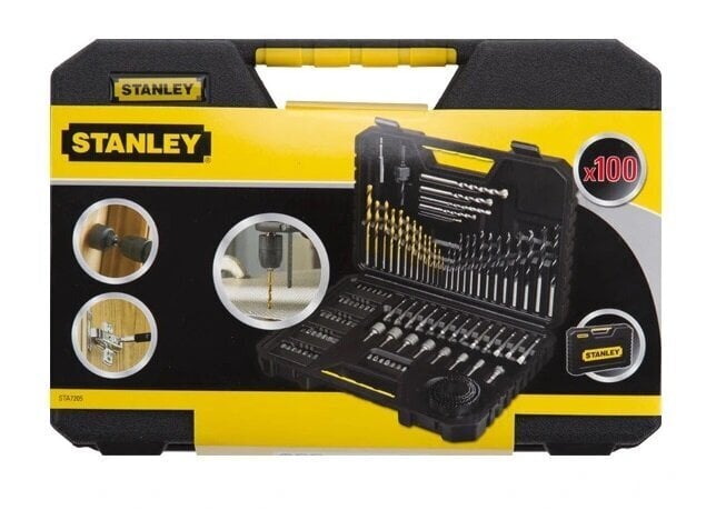 STANLEY 100 gab. Urbju un uzgaļu komplekts, STA7205-XJ cena un informācija | Rokas instrumenti | 220.lv