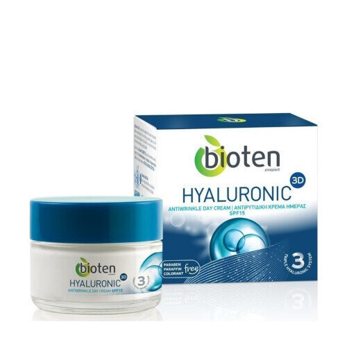 Pretgrumbu nakts krēms Bioten Hyaluronic 3D Antiwrinkle Overnight Treatment 50 ml цена и информация | Sejas krēmi | 220.lv