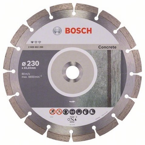 Dimanta disks Bosch 230x22,2 mm, segmentēts cena un informācija | Rokas instrumenti | 220.lv