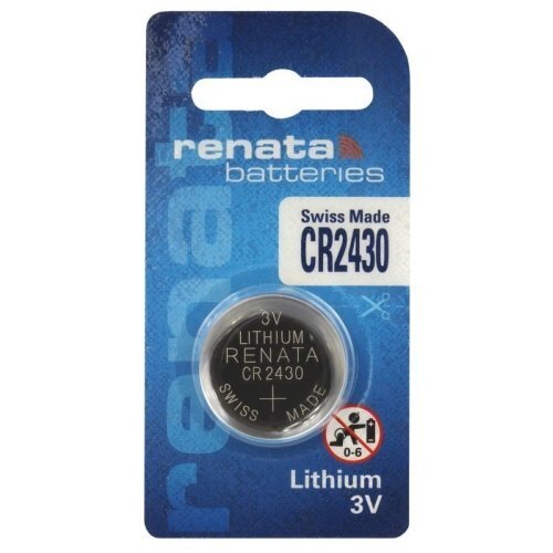 RENATA CR2430-1BB BLISTERA IEPAKOJUMĀ 1GB. цена и информация | Akumulatori fotokamerām | 220.lv