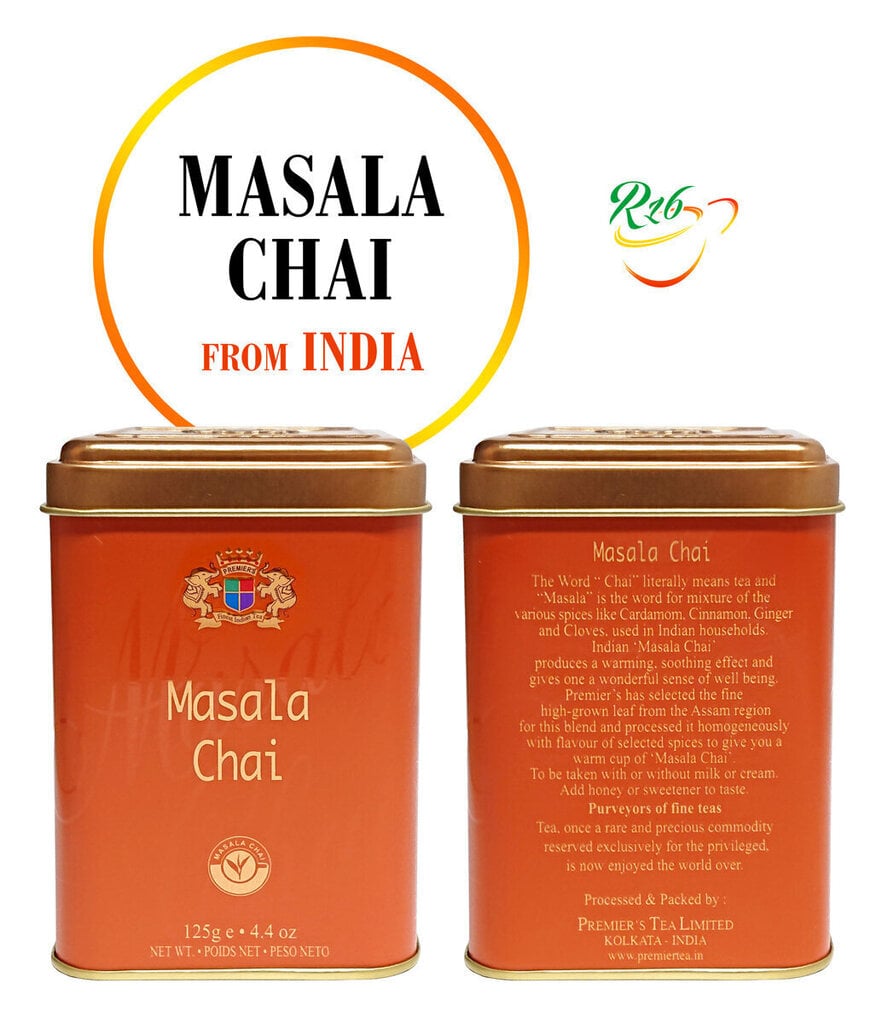 MASALA CHAI Black tea - Indijas tradicionāla melnā beramā lapu tēja, Premier, 125g cena un informācija | Tēja | 220.lv