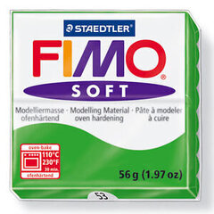 Modelīns Fimo Soft Tropical green, 56 g., zaļš cena un informācija | Modelēšanas un zīmēšanas piederumi | 220.lv