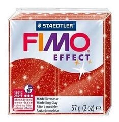 Modelīns Fimo Effect Glitter, 56 g, sarkans cena un informācija | Modelēšanas un zīmēšanas piederumi | 220.lv