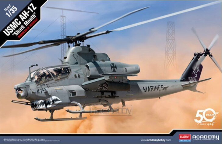 Līmējamais modelis Academy 12127 USMC AH-1Z "Shark Mouth" 1/35 cena un informācija | Līmējamie modeļi | 220.lv