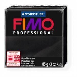 Modelīns Fimo Professional 85 g., melns cena un informācija | Modelēšanas un zīmēšanas piederumi | 220.lv