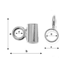 Kulona turētājs no 925 proves sudraba, 4x7 mm cena un informācija | Rotu veidošana, pērļošana | 220.lv