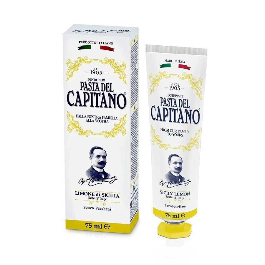 Pasta del Capitano 1905 Sicily Lemon toothpaste 75 ml цена и информация | Zobu pastas, birstes | 220.lv