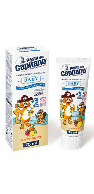 Bērnu zobu pasta Pasta del Capitano Baby +3 (no 3 gadiem)Tutti-frutti 75 ml cena un informācija | Zobu pastas, birstes | 220.lv