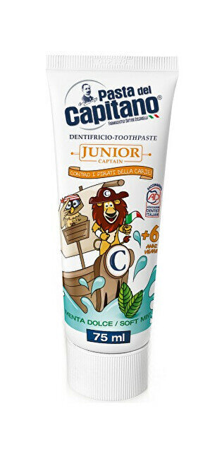 Bērnu zobu pasta Pasta del Capitano Junior +6 (no 6 gadiem) Soft Mint 75 ml цена и информация | Zobu pastas, birstes | 220.lv