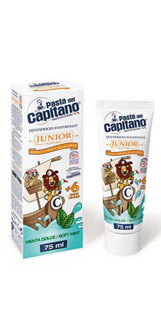 Bērnu zobu pasta Pasta del Capitano Junior +6 (no 6 gadiem) Soft Mint 75 ml цена и информация | Zobu pastas, birstes | 220.lv