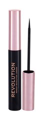 Šķidrais acu laineris Makeup Revolution London 4.5 ml, Black цена и информация | Тушь, средства для роста ресниц, тени для век, карандаши для глаз | 220.lv