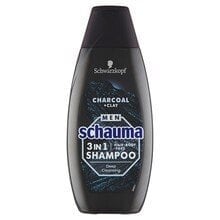 Шампунь для мужчин Schwarzkopf Professional Schauma Men Charcoal + Clay Hair Body Face Shampoo - 3в1, 400 мл цена и информация | Шампуни | 220.lv