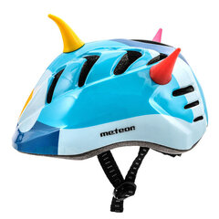 Детский велосипедный шлем Meteor MV7 Bird, 48 - 52 см, синий цена и информация | Шлемы | 220.lv