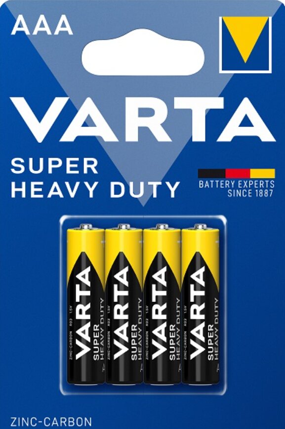 Baterijas Varta Superlife/Super Heavy Duty, AAA (LR03), 4gab. цена и информация | Baterijas | 220.lv